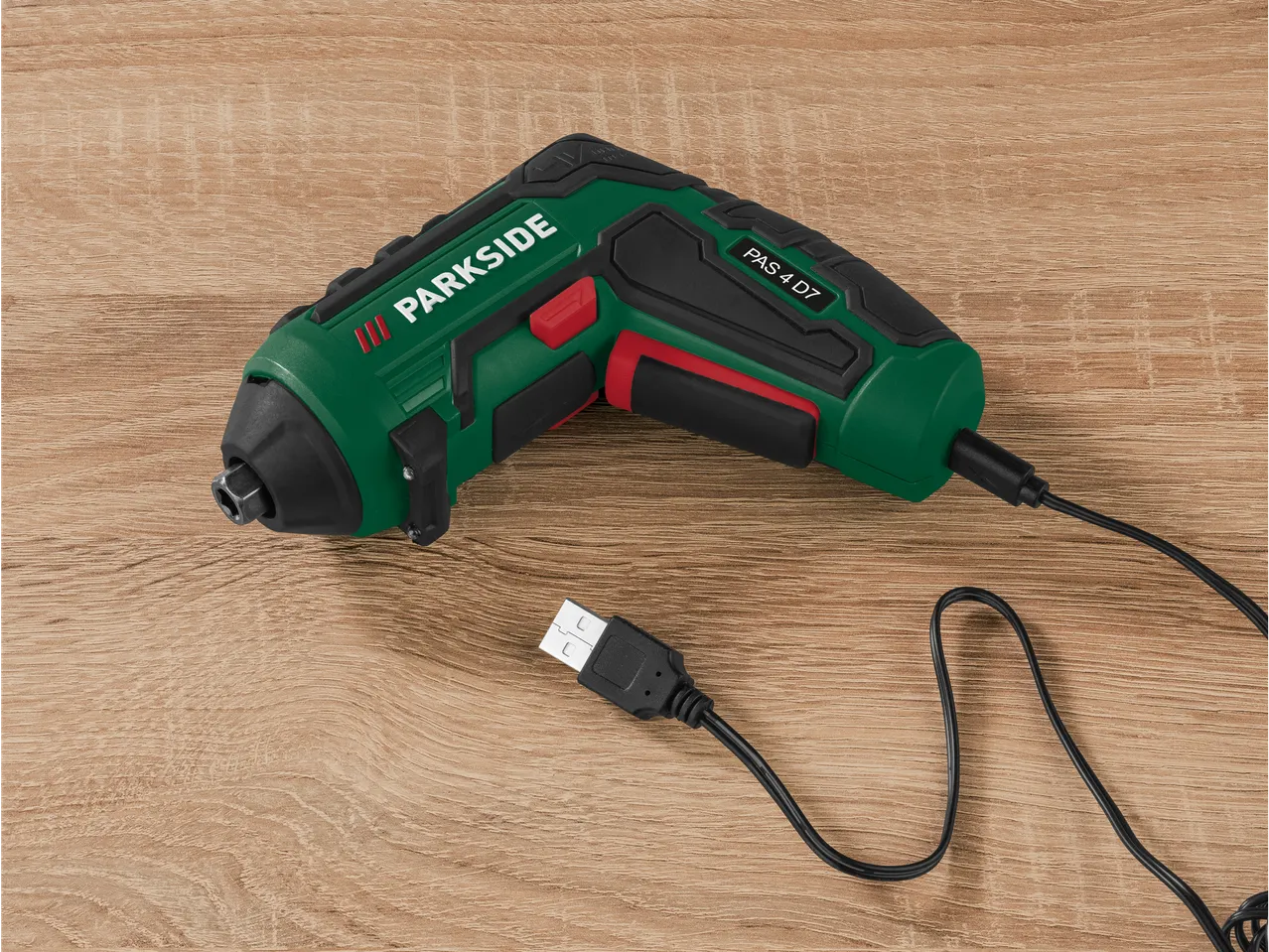 Parkside Cordless Screwdriver 4 V - PAS 4 D7 with USB Charging Cable