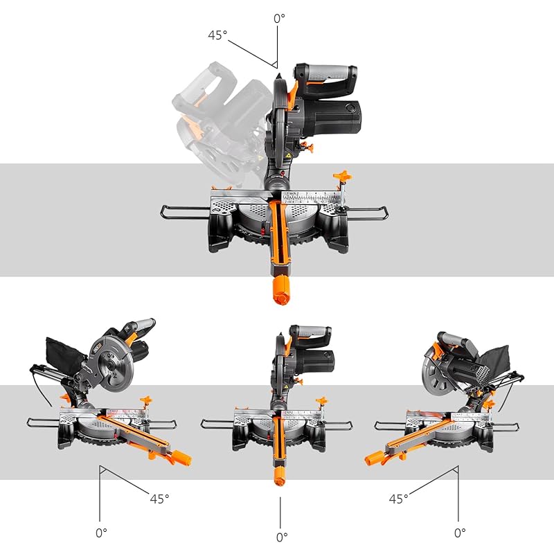 Tacklife PMS01X 1500W Radial Mitre Saw with 210mm Blade