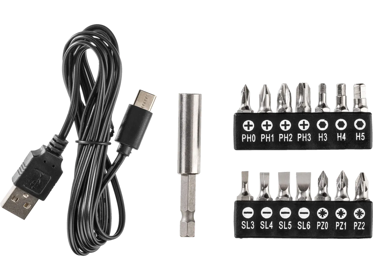 Parkside Cordless Screwdriver 4 V - PAS 4 D7 with USB Charging Cable